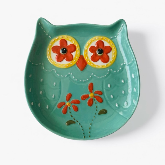 Owl Shaped Ceramic Plate - Picture 2 of 6